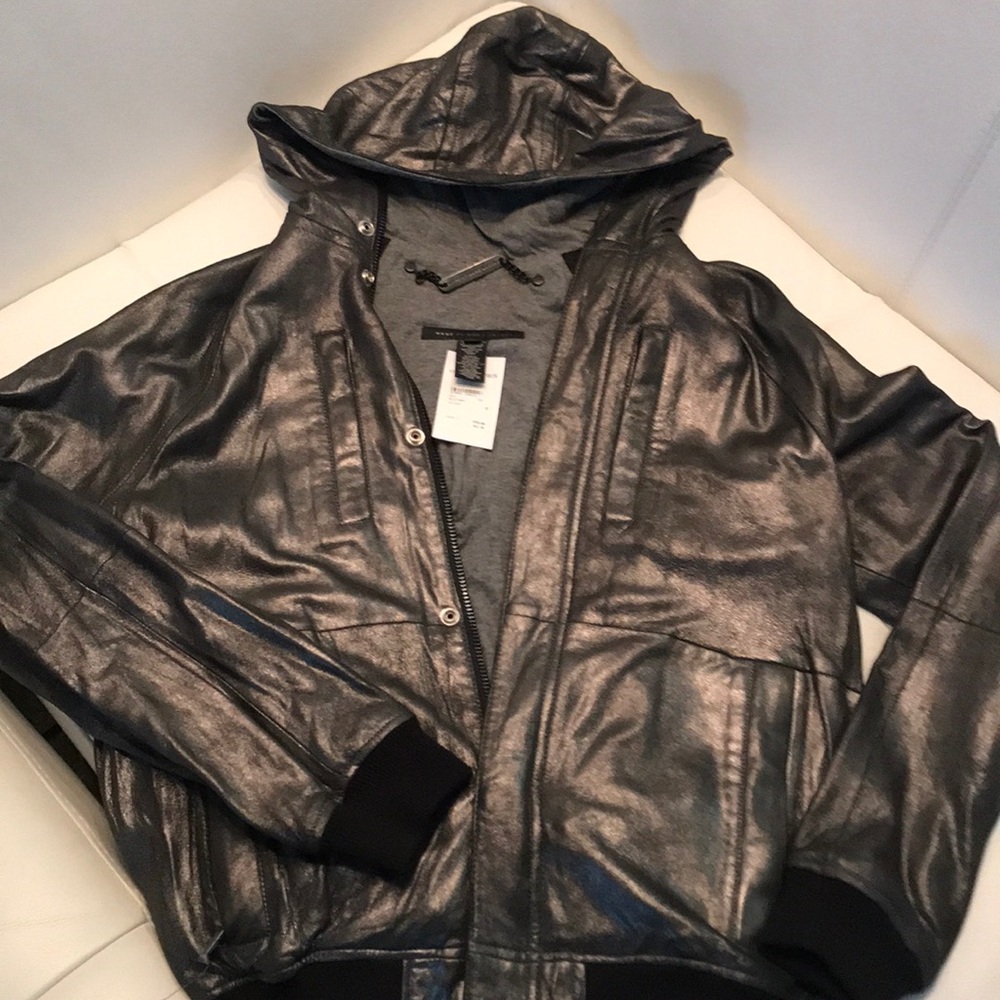 NWT Marc Jacobs metalic hoodie jacket